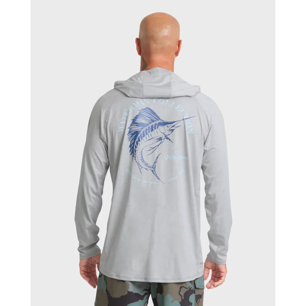 Quiksilver Waterman Marley Hooded Long Sleeve UPF 50 Surf Shirt – Image 4