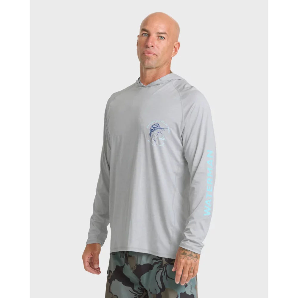 Quiksilver Waterman Marley Hooded Long Sleeve UPF 50 Surf Shirt – Image 7