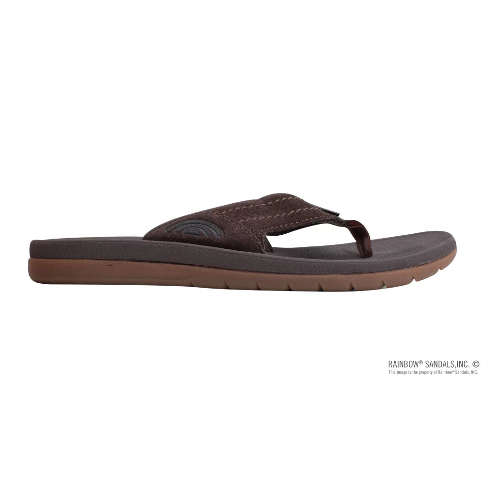 Rainbow Sandals East Cape - Molded Rubber with Natural Suede Strap Dark Brown Mens Sandals – Image 4