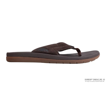 Rainbow Sandals East Cape - Molded Rubber with Natural Suede Strap Dark Brown Mens Sandals – Image 4