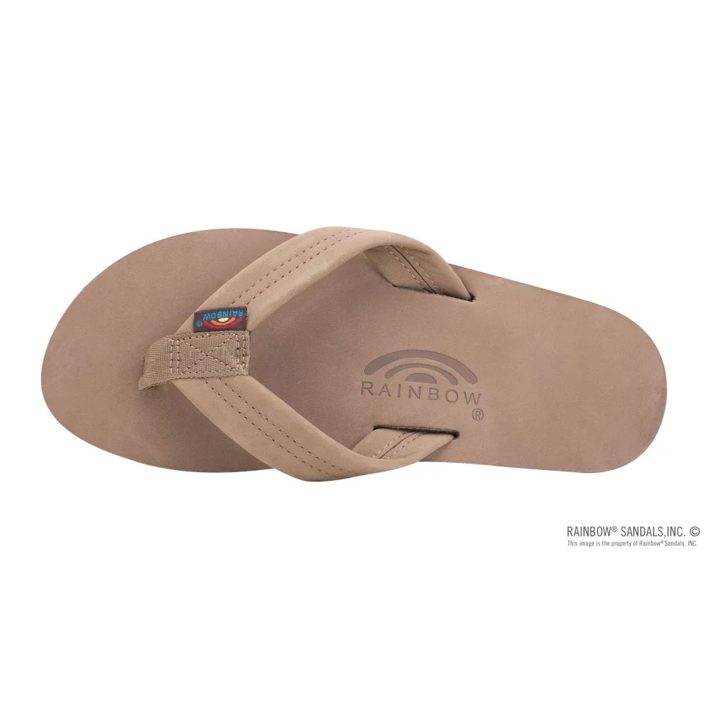 Rainbow Sandals Single Layer Premier Leather with Arch Support 1" Strap Dark Brown Mens Sandals – Image 3