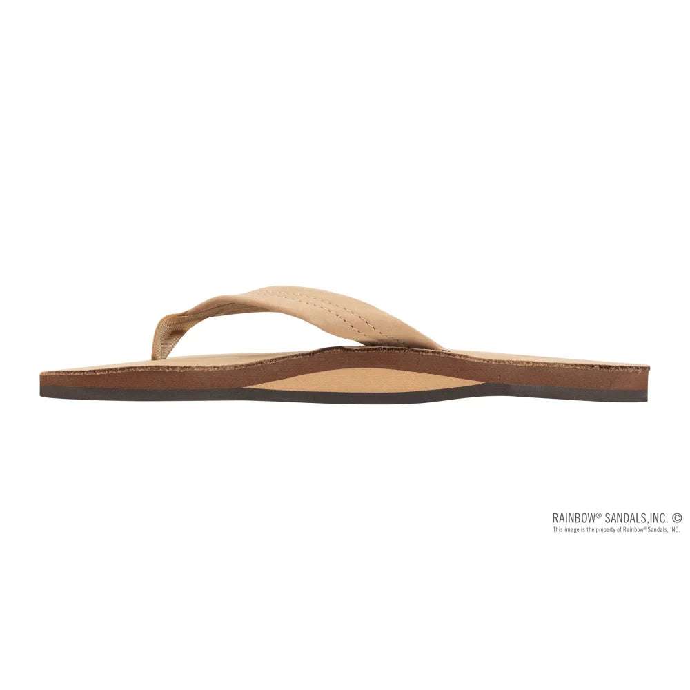 Rainbow Sandals Single Layer Premier Leather with Arch Support 1" Strap Dark Sierra Brown Mens Sandals – Image 2