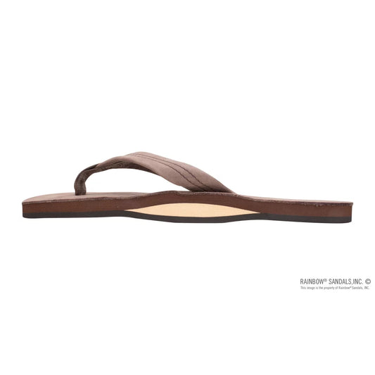 Rainbow Sandals Single Layer Premier Leather with Arch Support 1" Strap eXpresso Mens Sandals – Image 2