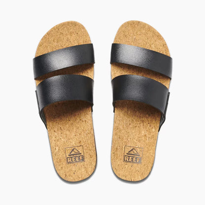 Reef Cushion Vista Hi Slides Black Womens Sandals – Image 2