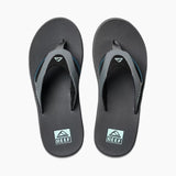Reef Men's Fanning Bottle Opener Flip Flops Gunmetal/Ocean Mens Sandals – Image 1