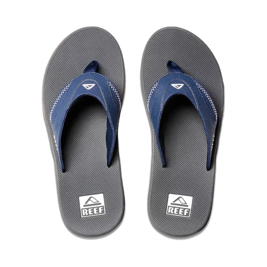 Reef Men's Fanning Bottle Opener Flip Flops Navy/Shadow Mens Sandals – Image 1