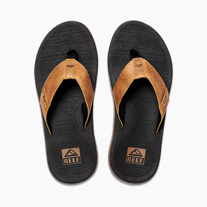 Reef Santa Ana LE Premium Leather Sandal Black/Tan 9