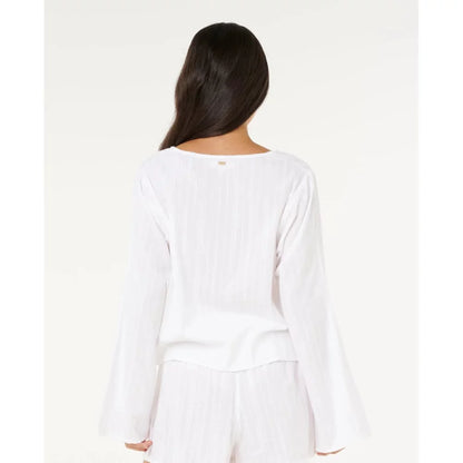 Ripcurl Haze Tie Front Long Sleeve Top Womens Shirt – Image 2