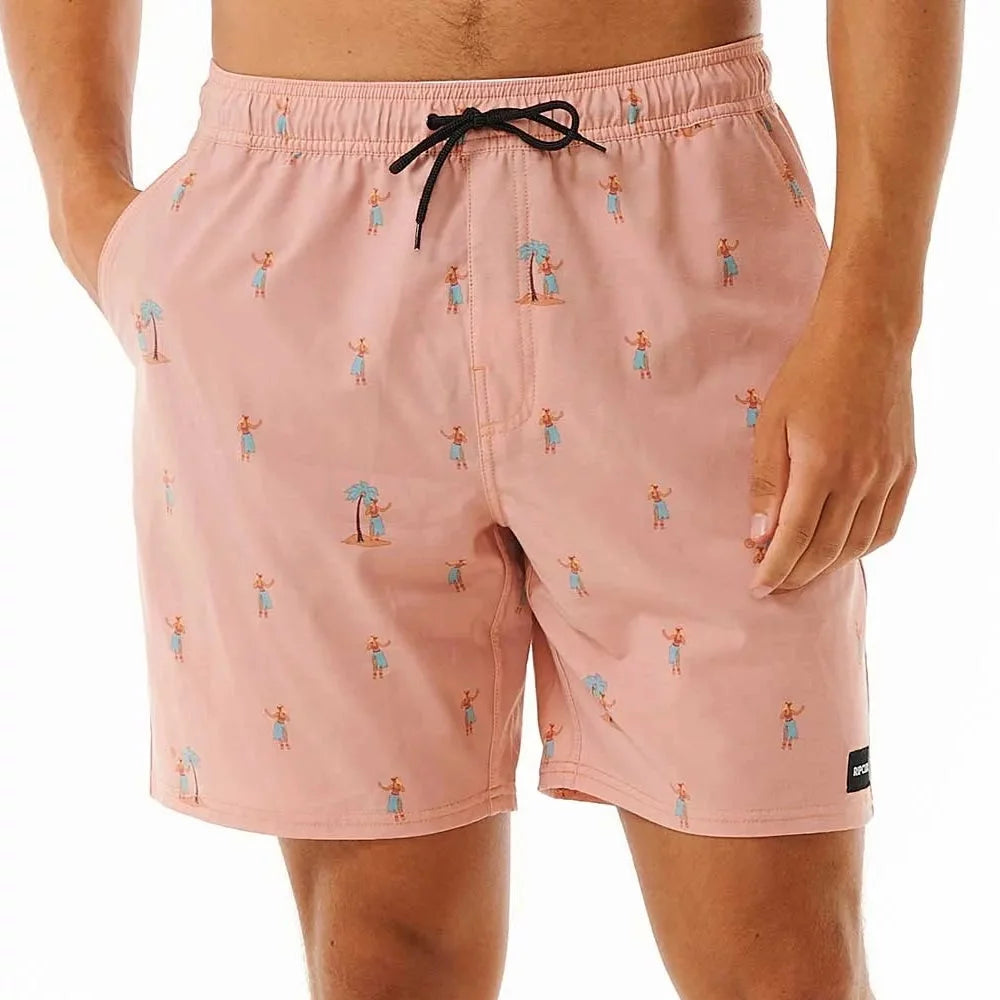RipCurl Hula Breach 18" Volley Boardshorts Light Peach Small Mens Boardshorts – Image 1