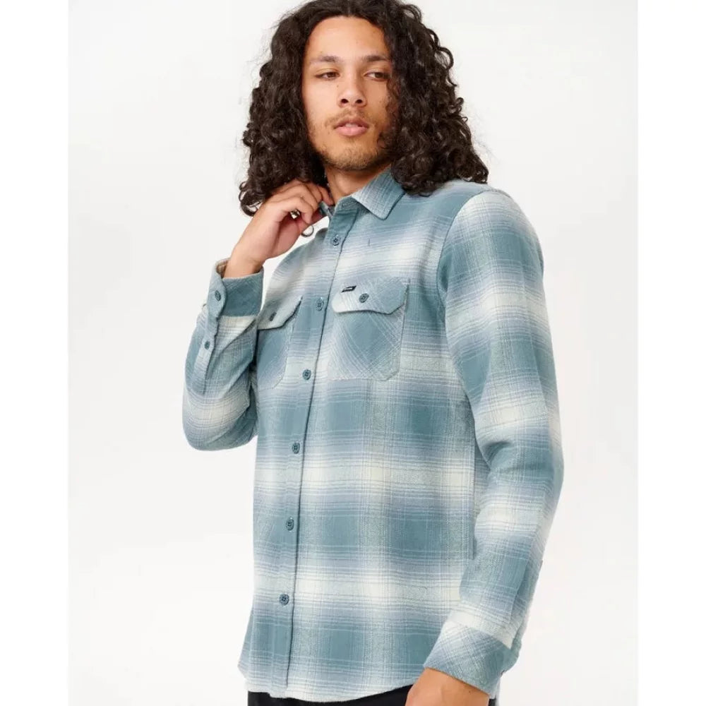RipCurl RIP CURL Count Flannel Shirt Mint Mens Sweaters – Image 1