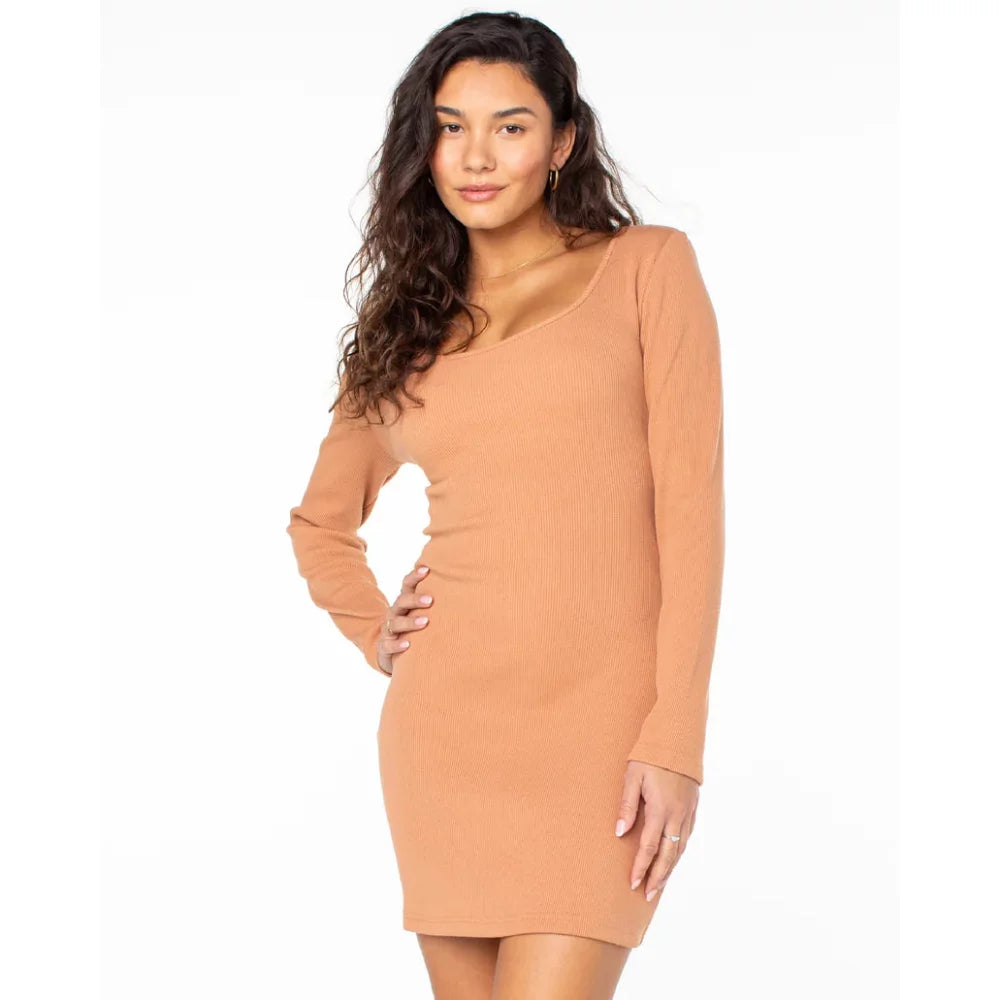 Roxy Good Keepsake Long Sleeve Dress-Large Womens Dresses – Image 1