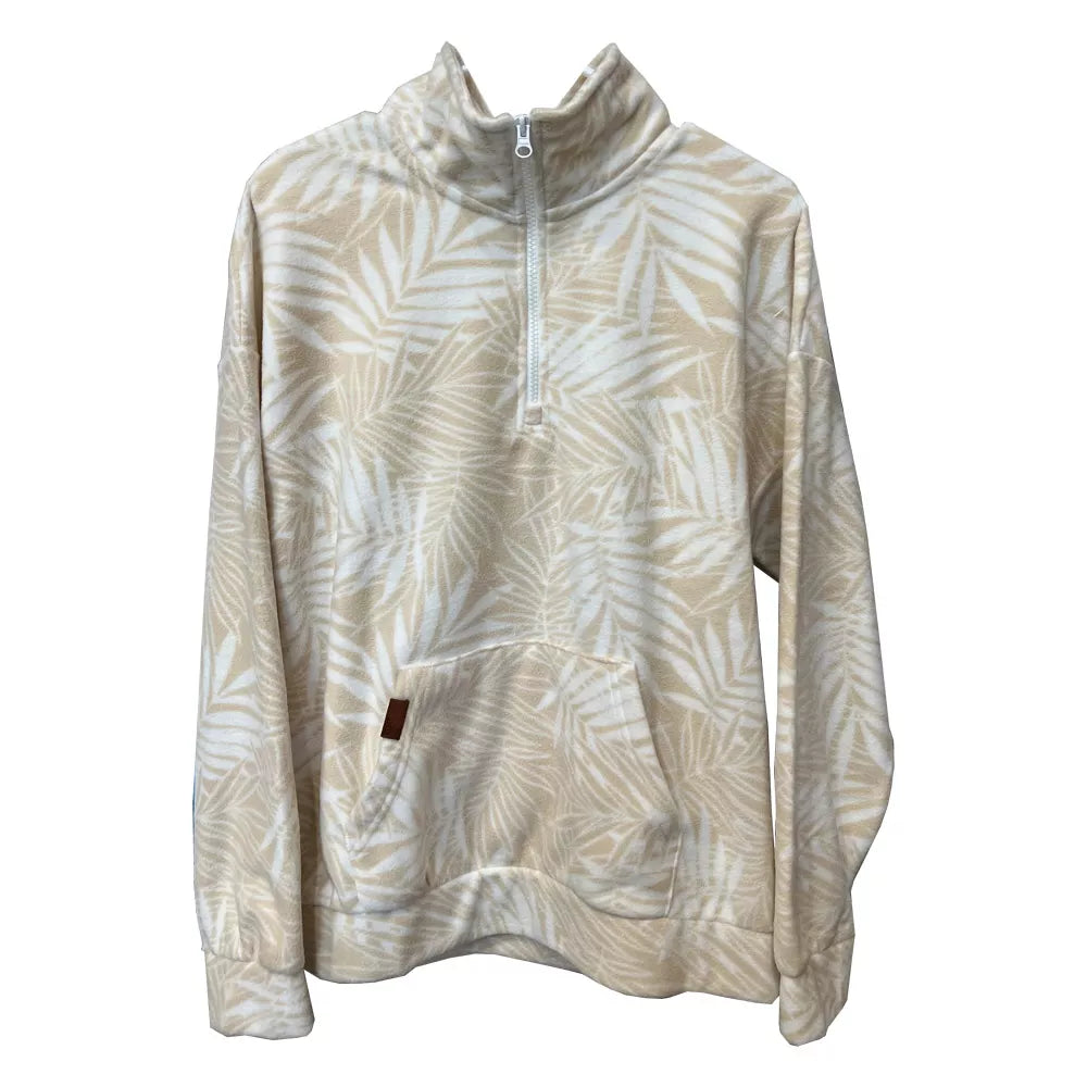 Roxy Sweet Shade Half-Zip Pullover Tapioca Crystal Shade Medium