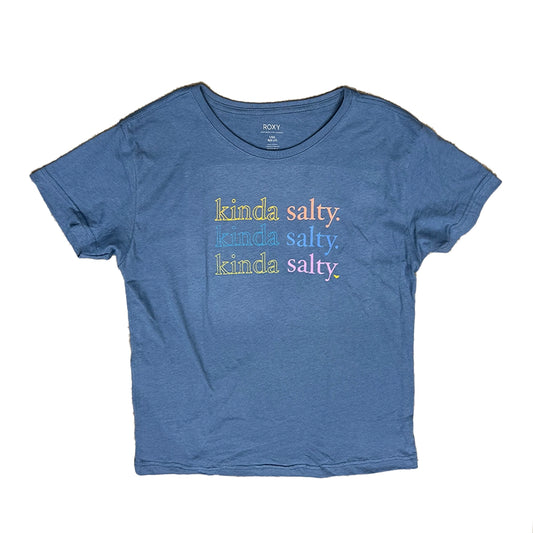 Roxy Kinda Salty Short Sleeve Tee Bijou Blue Small