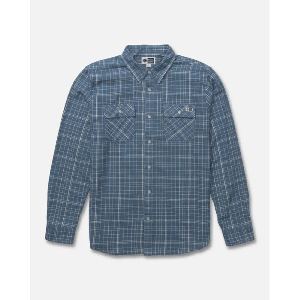 Salty Crew Daybreak Flannel - Pilot Blue Mens Shirts – Image 2