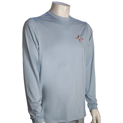 Salty Crew Diamond Marlin LS Surf Shirt - Blue Fog Mens Rashguard – Image 1