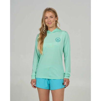 Salty Crew Heatwave Hooded Sunshirt Mint Womens Rashguard – Image 5