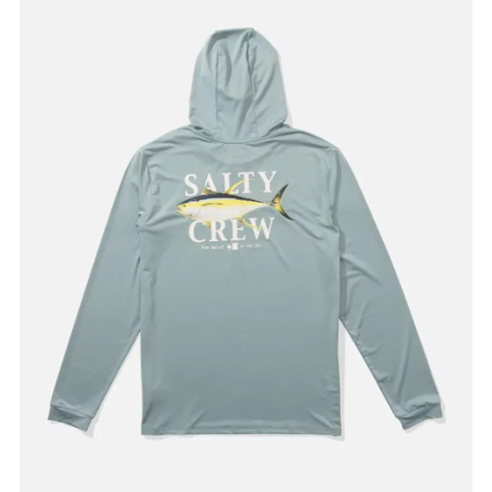 Salty Crew Herren Hood Sunshirt Yellowfin langarm, - Mackerel Mens Rashguard – Image 2