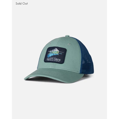 Salty Crew Mahi Surface Trucker Cap - Seaside/Castblue Mens Hats – Image 2