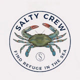 Salty Crew Men's Blue Crabber Premium Short Sleeve Tee White Large Mens Shirts – Image 1