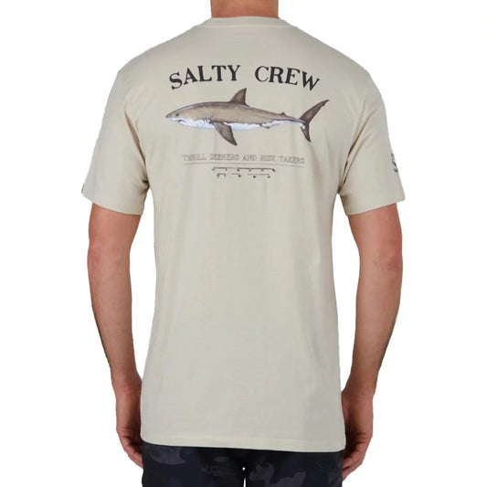 Salty Crew Men's Bruce Premium Short Sleeve Tee Bone Large Mens Shirts – Image 1
