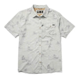 Salty Crew Men's Seafarer Tech Woven Short Sleeve Shirt Light Grey Large Mens Shirts – Image 1