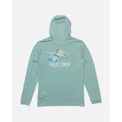 Salty Crew Surface Hood Sunshirt Seaside Heather Mens Shirts – Image 2