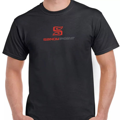 Sandy Point Logo Tee Shirt Black Small Mens Shirts – Image 1