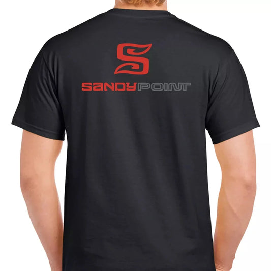 Sandy Point Logo Tee Shirt Black Small Mens Shirts – Image 2