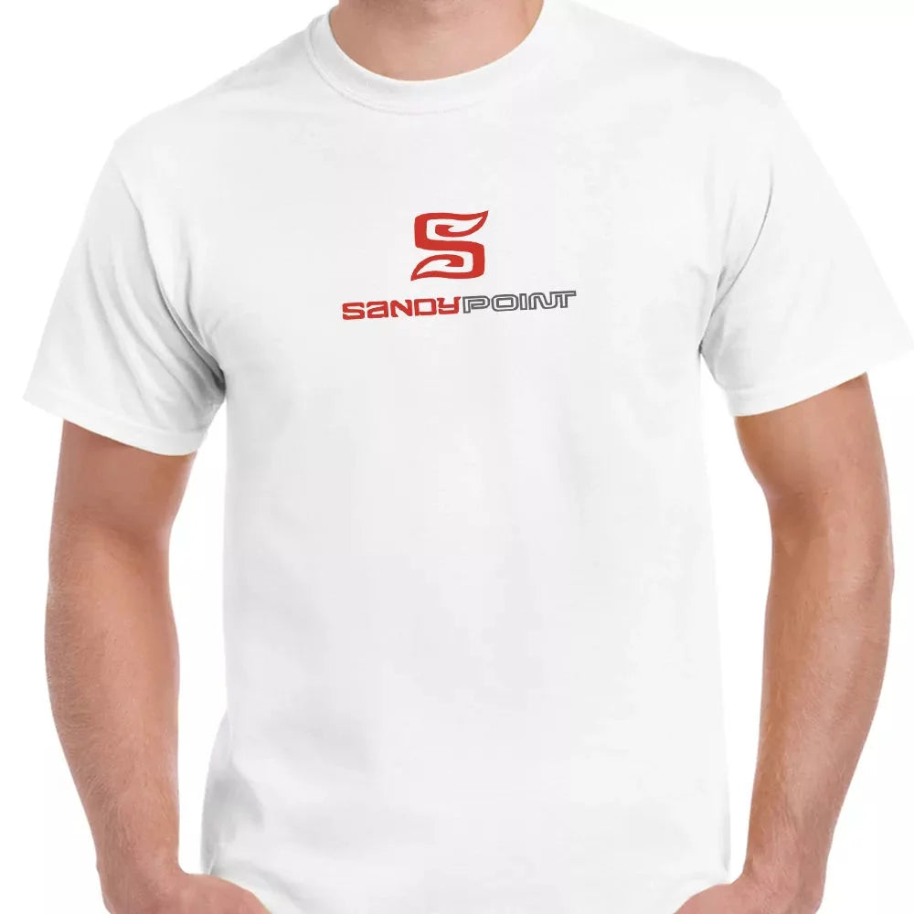 Sandy Point Logo Tee Shirt White XL Mens Shirts – Image 1