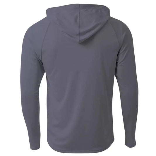 Sandy Point Long Sleeve Hooded Rashguard Graphite Large Mens Rashguard – Image 2