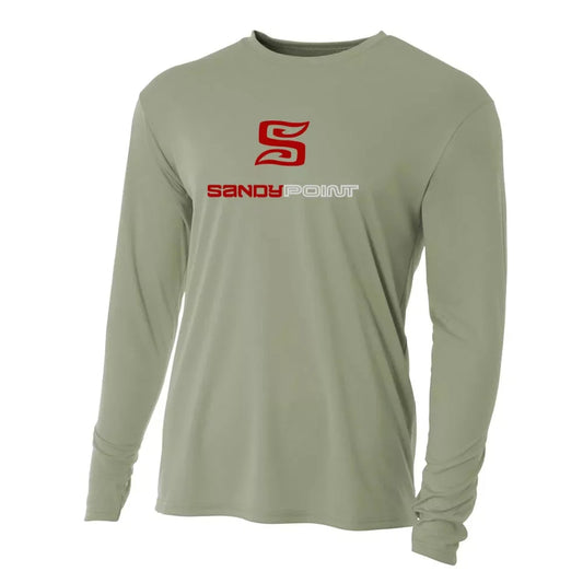 Sandy Point Long Sleeve Rashguard Olive Large Mens Rashguard – Image 1