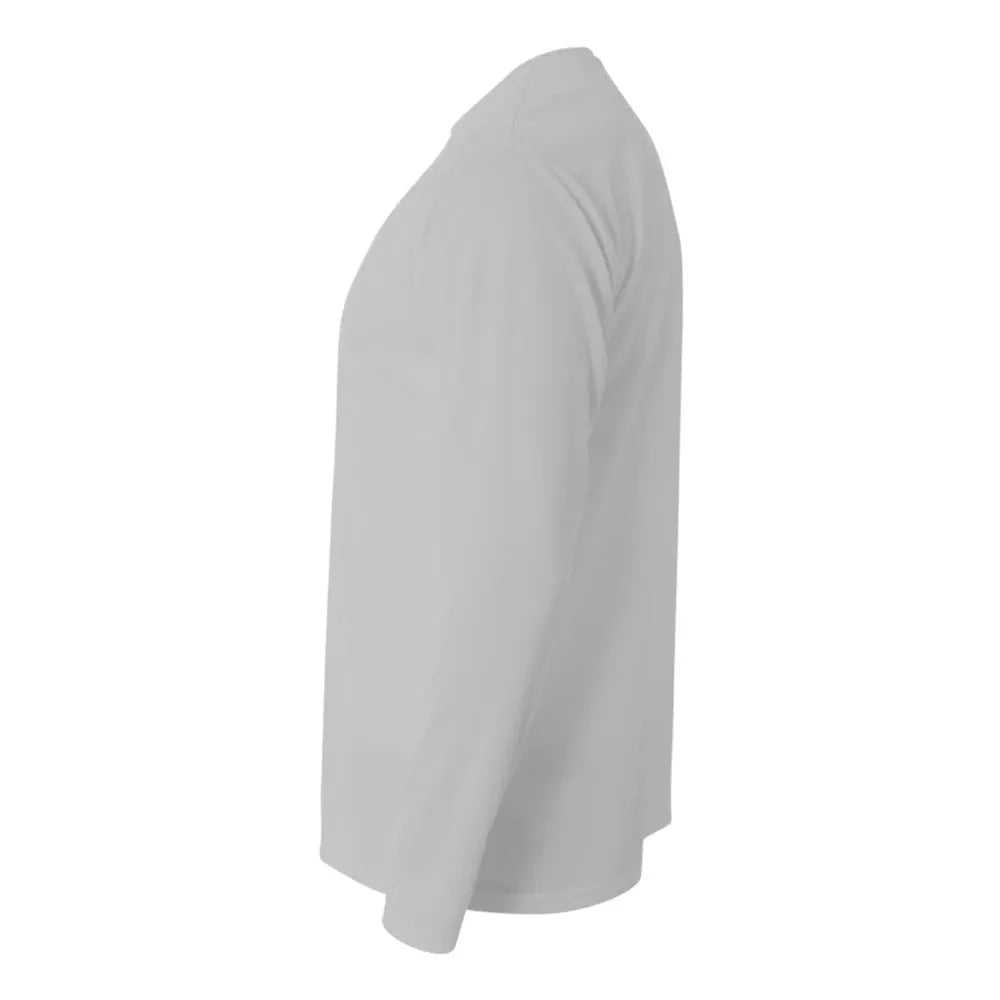 Sandy Point Long Sleeve Rashguard Silver Large Mens Rashguard – Image 3