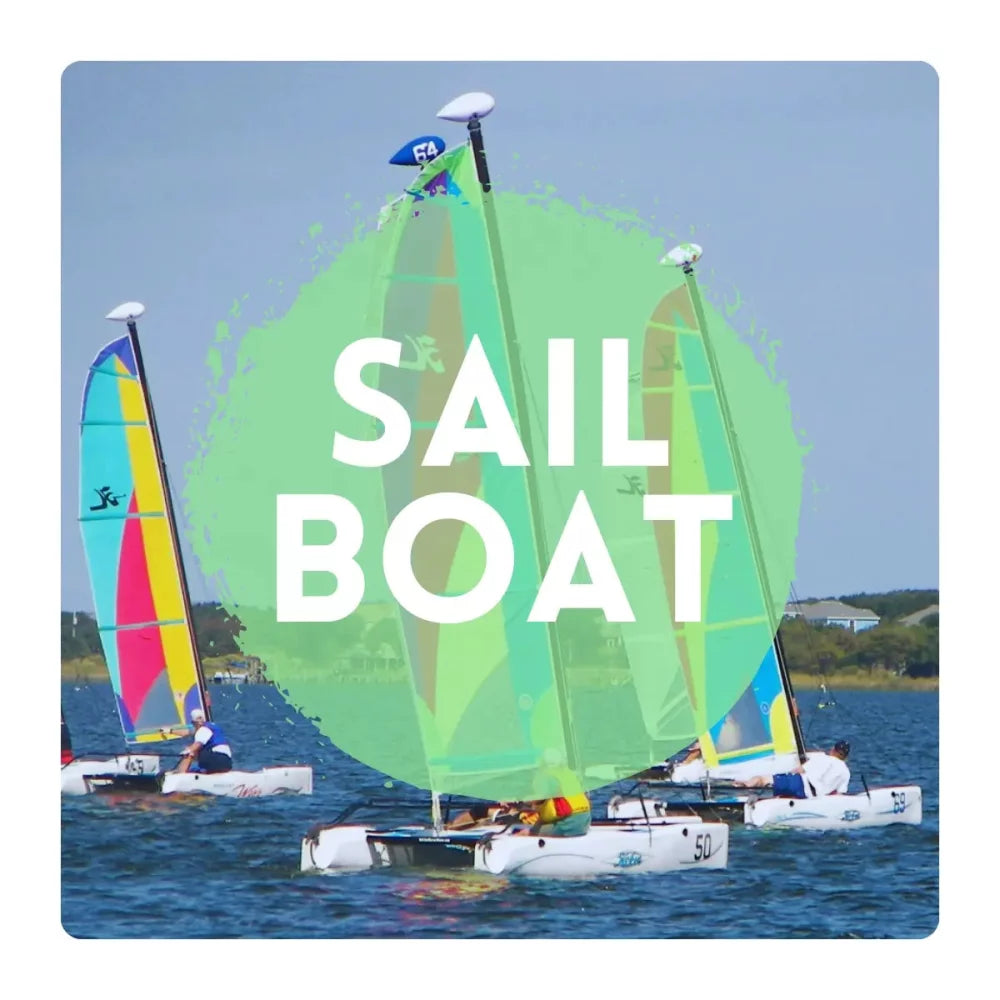 Sandy Point Progressive Sports Hobie Wave Sailboat Rental Two Person Sailing Rental – Image 1