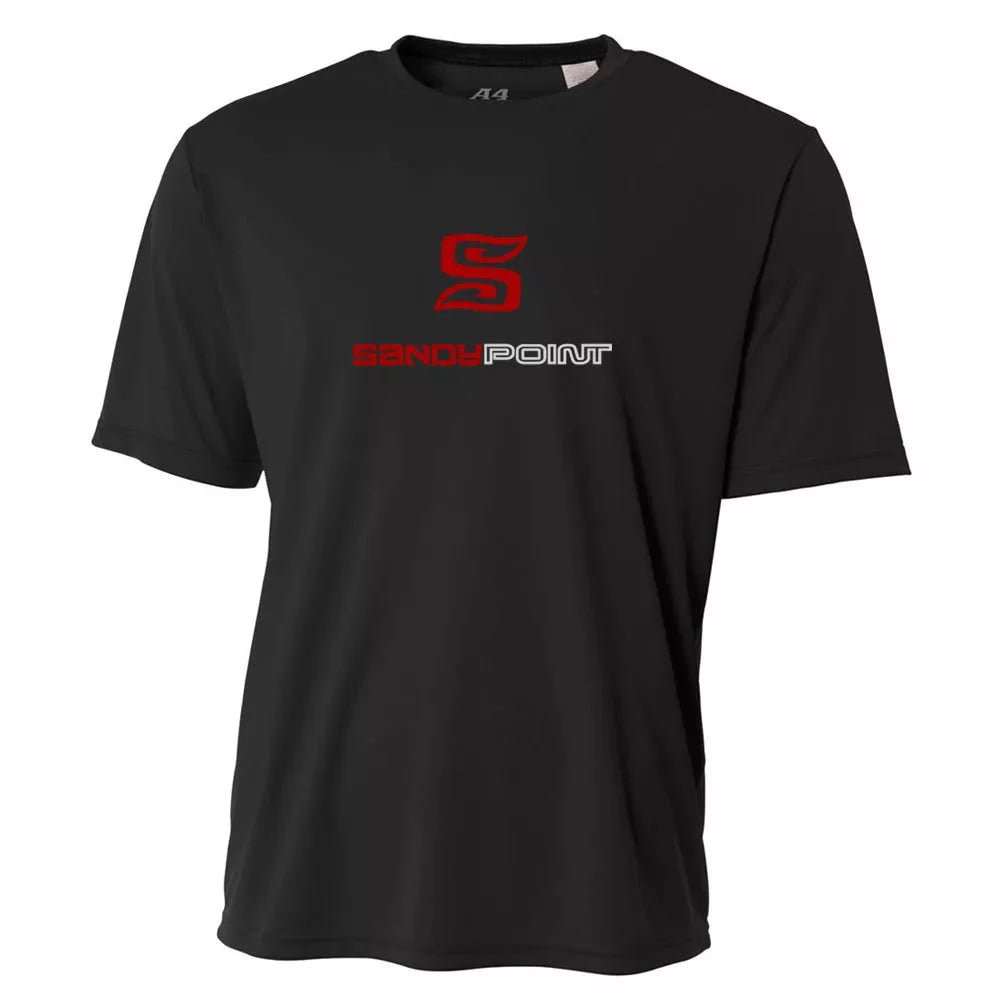Sandy Point Short Sleeve Rashguard Black Large Mens Rashguard – Image 1