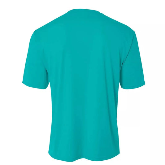 Sandy Point Short Sleeve Rashguard Teal Large Mens Rashguard – Image 2