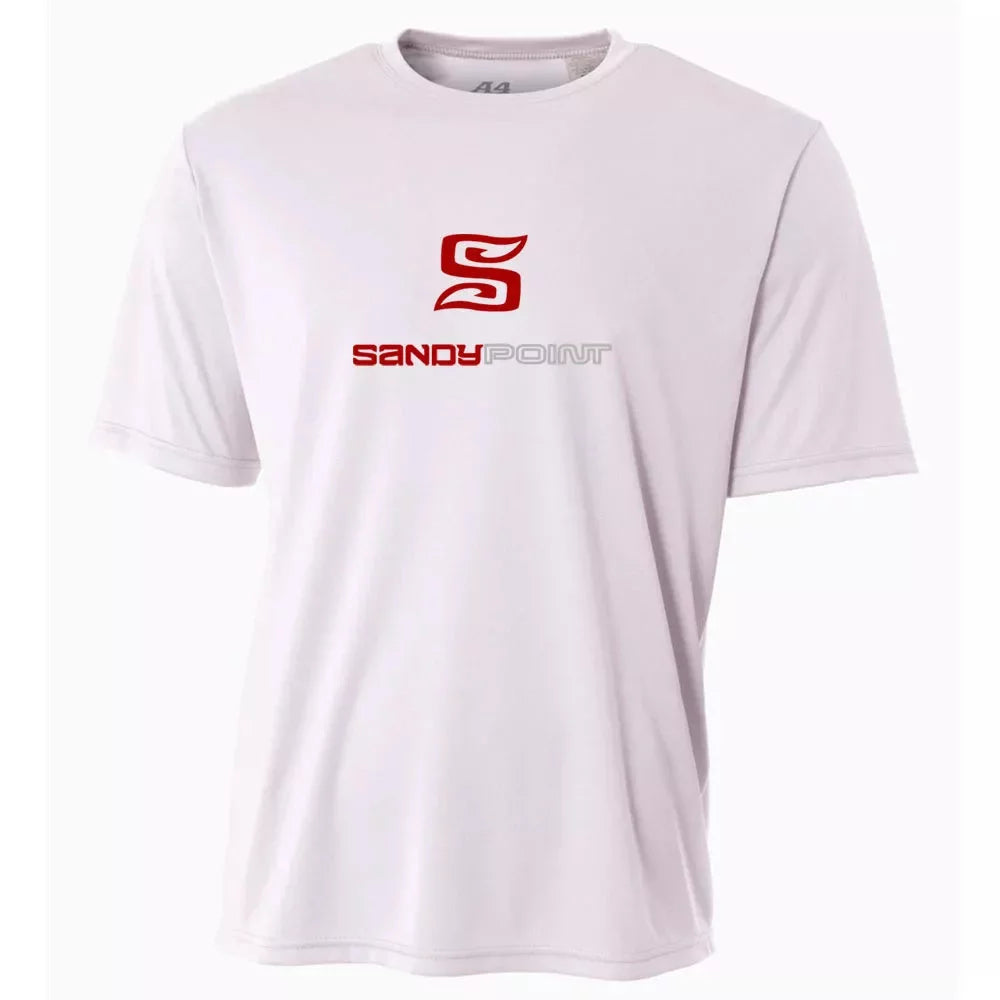 Sandy Point Short Sleeve Rashguard White Medium Mens Rashguard – Image 1