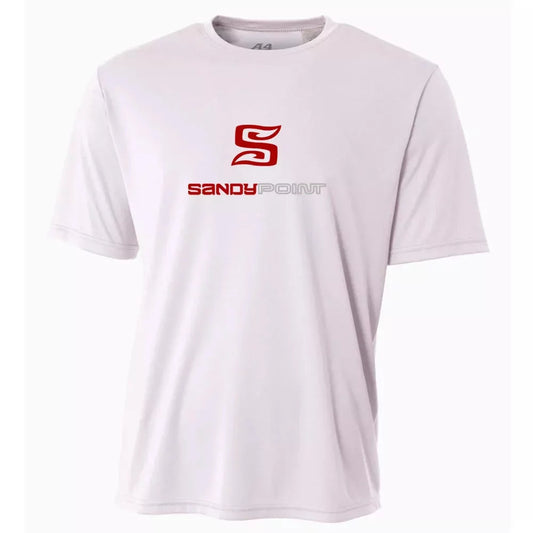 Sandy Point Short Sleeve Rashguard White Medium Mens Rashguard – Image 1