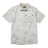 Salty Crew Men's Seafarer Tech Woven Short Sleeve Shirt Light Grey Large