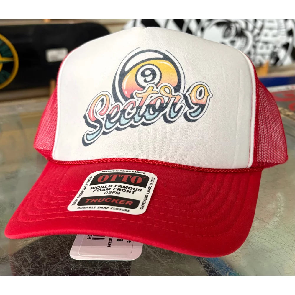 Sector 9 Foam Red Trucker Hat Hats – Image 1