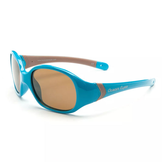 Ocean Eyes Sand Dollar Kids Sunglasses Shiny Turquoise/Amber