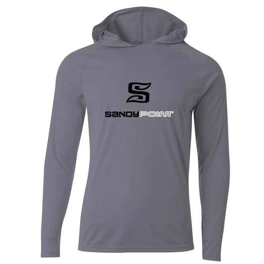 Sandy Point Long Sleeve Hooded Rashguard Graphite