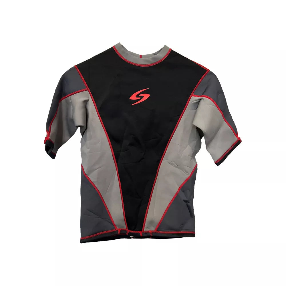 Surftech Short Sleeve Skin Black/Grey/Red Medium