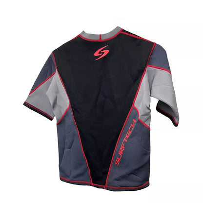 Surftech Short Sleeve Skin Black/Grey/Red Medium