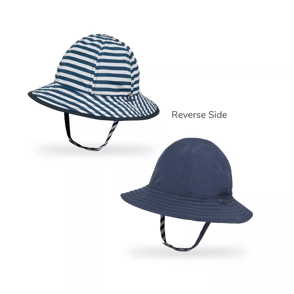 Sunday Afternoons Infant SunSkipper Bucket Hat Navy Stripe/Captain's Navy 0-6 months