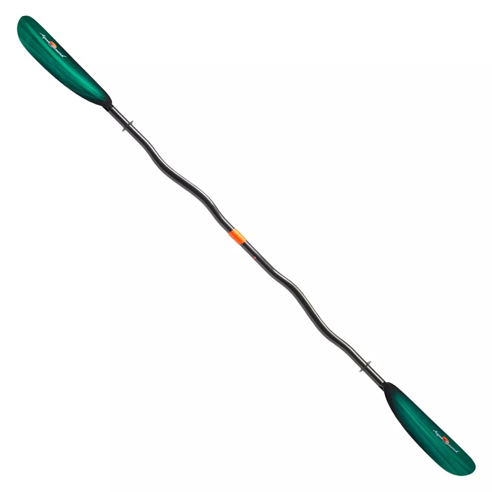 Aqua Bound Tango Fiberglass 2-Piece Bent Shaft Kayak Paddle 230 Green Tide