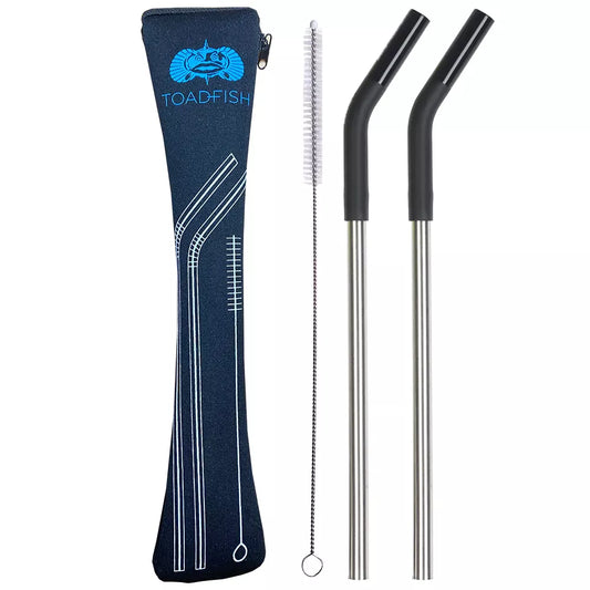 Toadfish Outfitters Stainless Steel Straw Set with Case & Cleaner