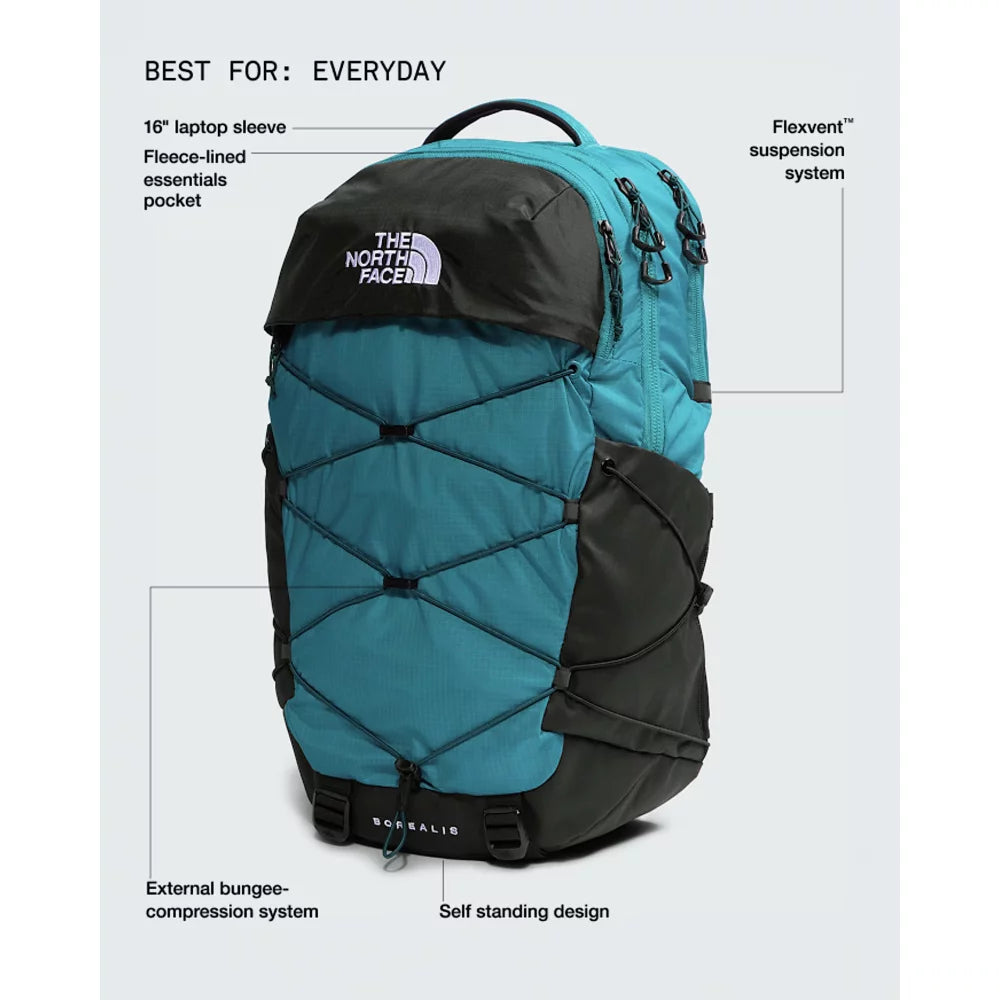 The North Face Borealis Backpack - 28L - Restorative Teal/TNF Black/Pacific Teal – Image 6