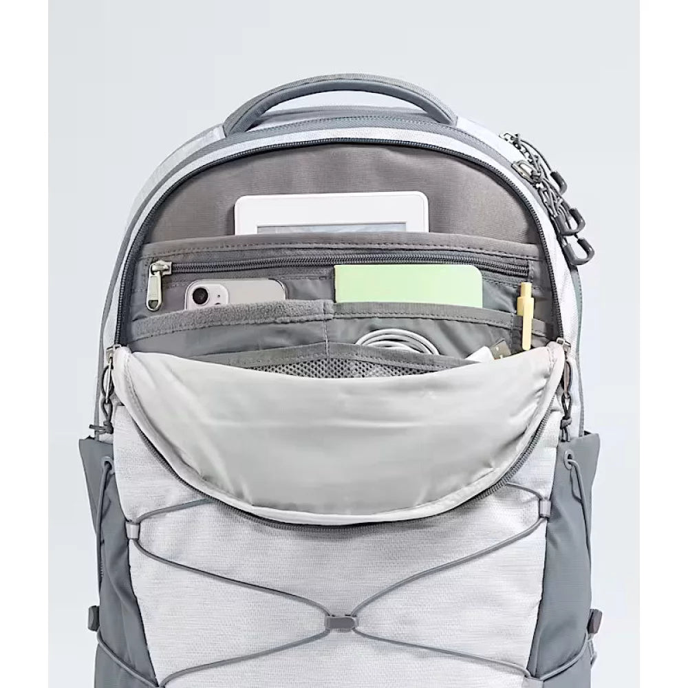 The North Face Women's Borealis TNF White Metallic Mélange/Mid Grey Backpack