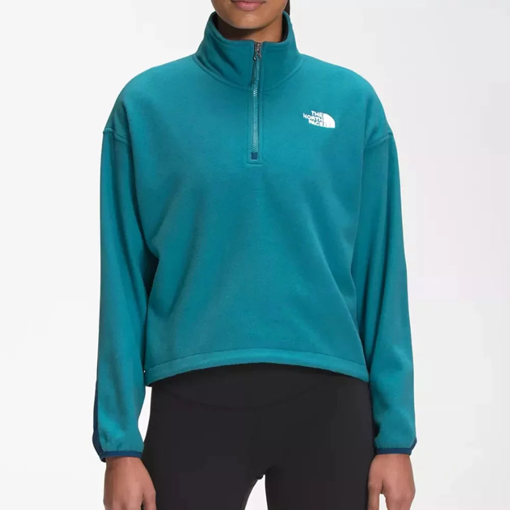 The North Face Women's TKA Kataka Quarter Zip Fleece Monterey Blue Large Womens sweater – Image 1