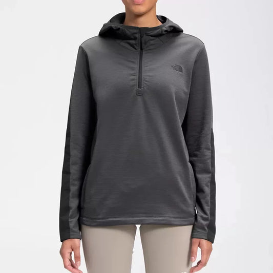 The North Face Women's Wayroute Pullover Hoodie Asphalt Grey/TNF Black Large Womens sweater – Image 1